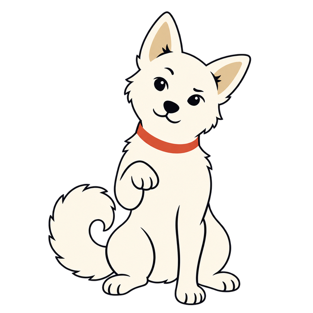 Boda’s cream Jindo mascot